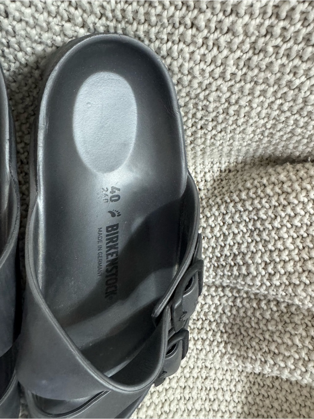 Birkenstock Black Two-Strap EVA Slide Sandals - Picture 3 of 5